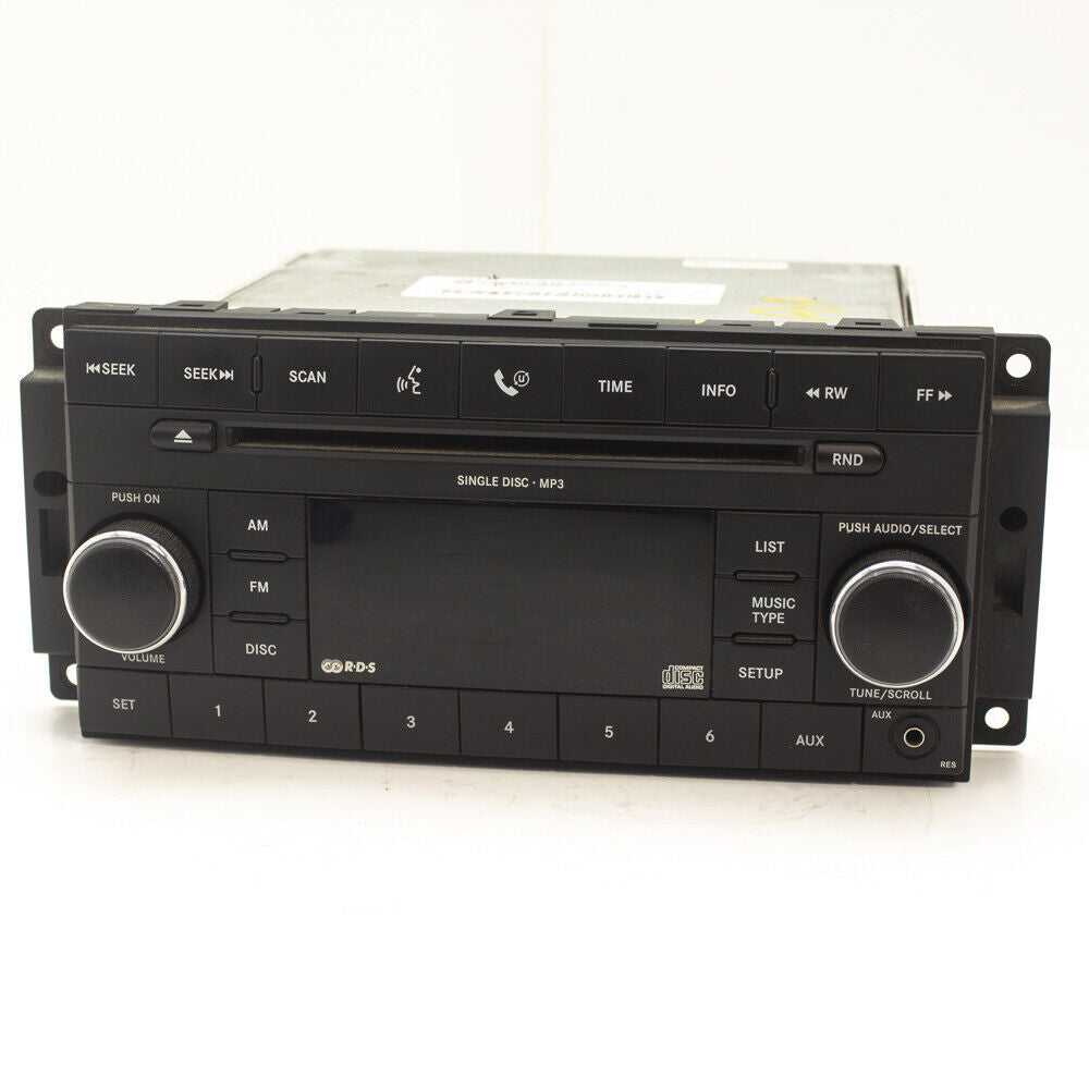 Jeep and Dodge Audio Radio AM FM AUX 6 Disc CD w Auxiliary Receiver Used OEM