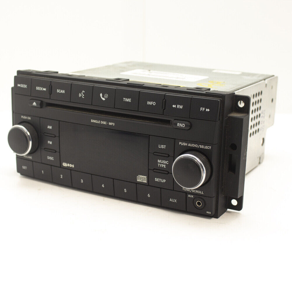 Jeep and Dodge Audio Radio AM FM AUX  6 Disc CD w Auxiliary Receiver Used OEM