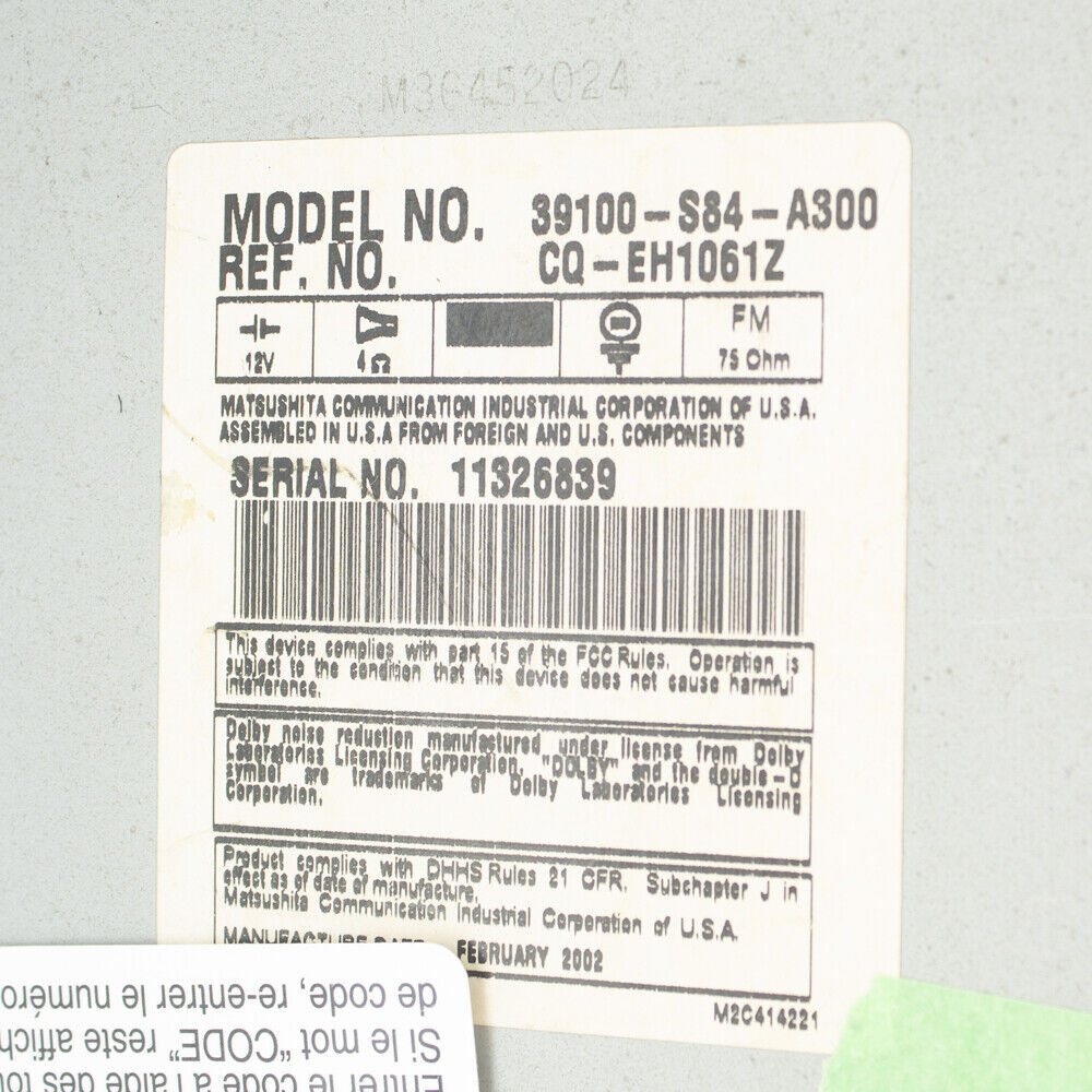 Honda CRV Accord Civic Audio Radio AM FM 6CD Disk Cassette Receiver Used OEM